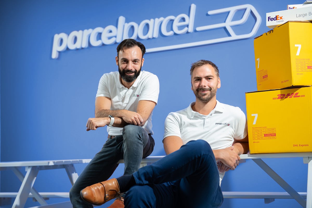 Oprichters ParcelParcel Carlos en Bas